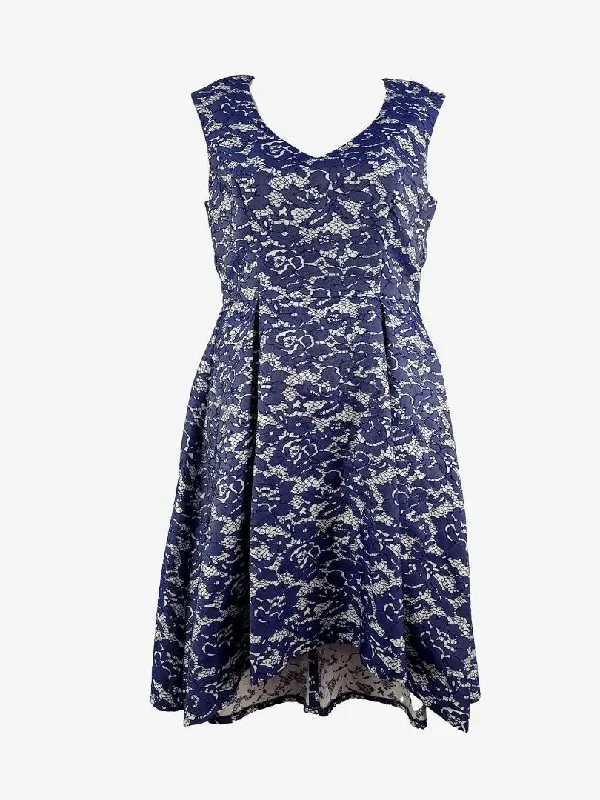 Review Alita Cobalt Roses Dress Size 12