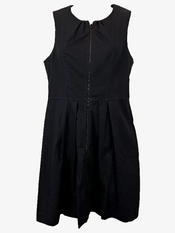 Cue Midnight Pleat And Zipper Detail Work Dress Size 10