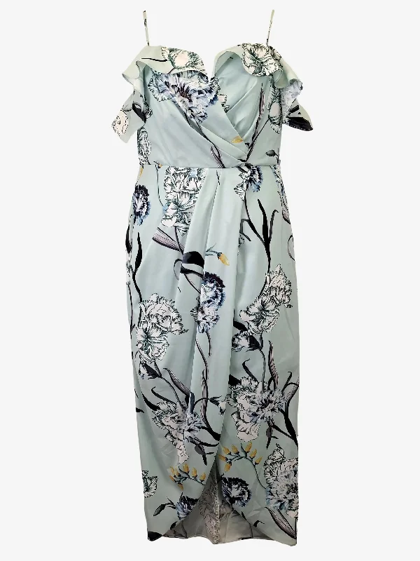 Wayne Cooper Off Shoulder Floral  Dress Size 12