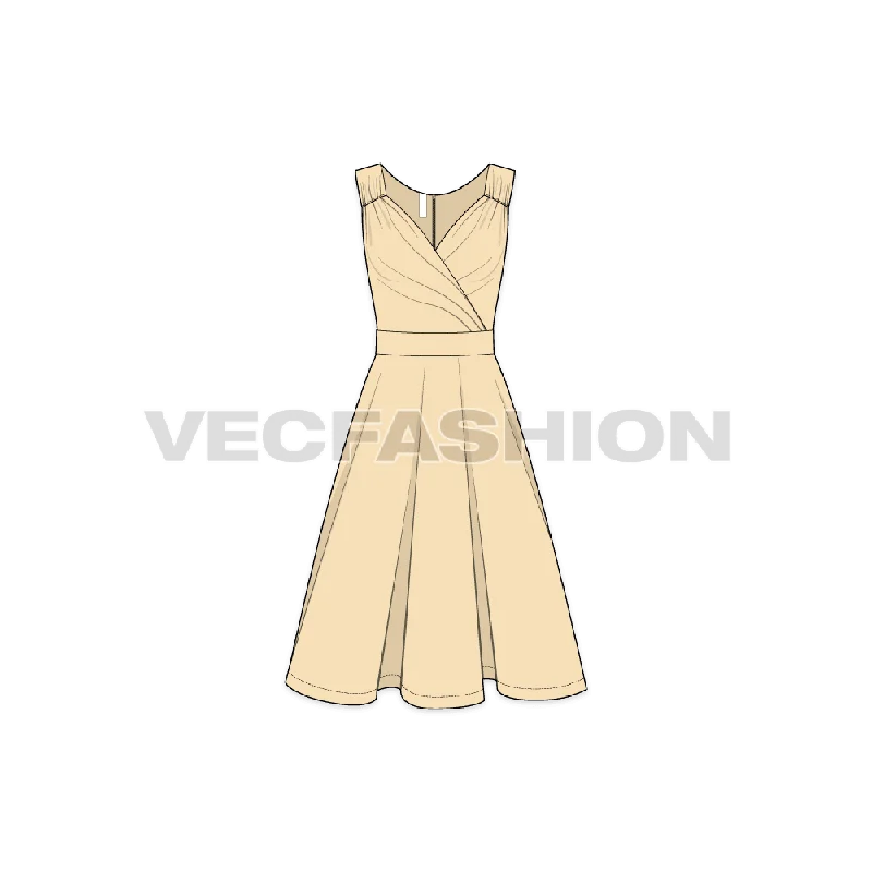 Women's Sleeveless Swing Cocktail Dress