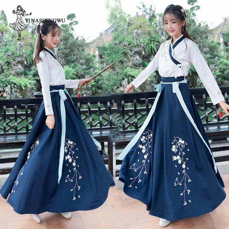 Hanfu Mulheres Women Plum Hanfu Costume Dress Fairy Skirt Fresh and Elegant Huaqing Pavilion Hanfu Clothing Chinese Style Hanfu Mulheres Women Plum Hanfu Costume Dress Fairy Skirt Fresh and Elegant Huaqing Pavilion Hanfu Clothing Chinese Style