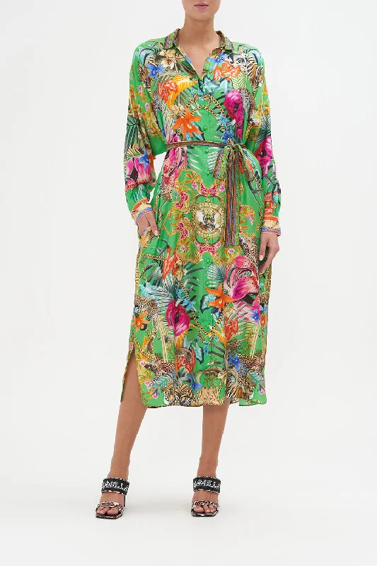 COLLARED BUTTON THROUGH DRESS CURIOUS AND CURIOUSER