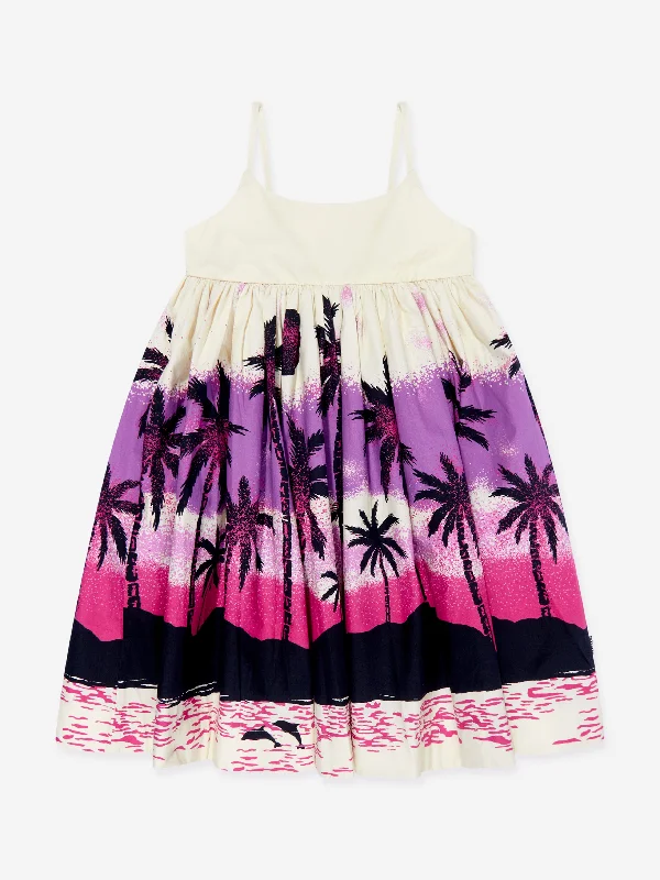Molo Girls Twilight Island Print Dress in Multicolour