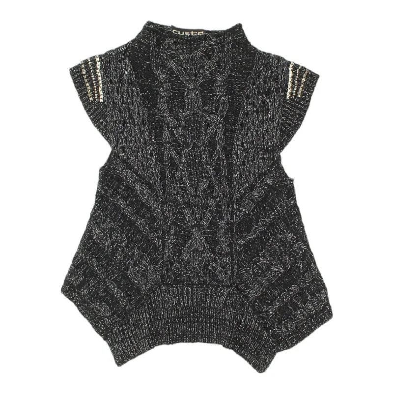 Custo Barcelona Womens Short Black Silver Knit Jumper Dress | Vintage High End