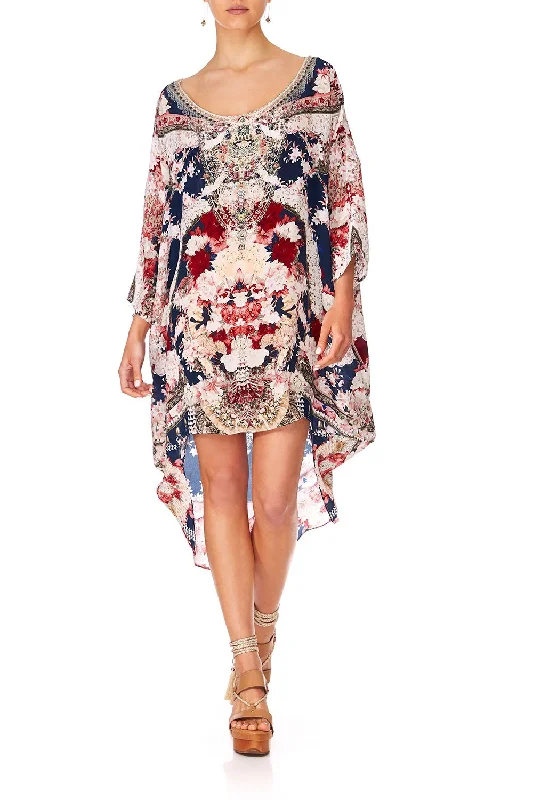 SCOOP BACK HEM DRESS TWIN SHADOW