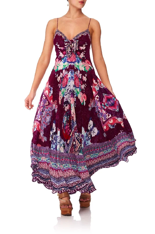 LONG DRESS WITH TIE FRONT LITTLE OSAKA GIRL