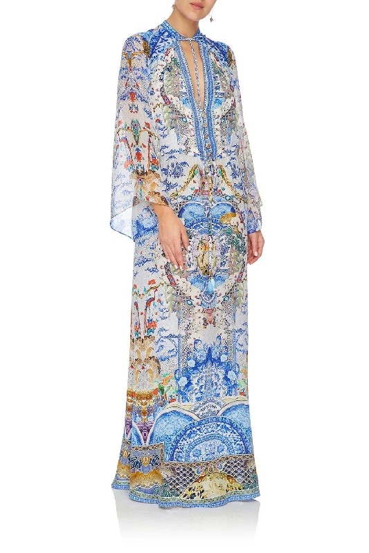 DRAWSTRING BUTTON UP DRESS GEISHA GATEWAYS