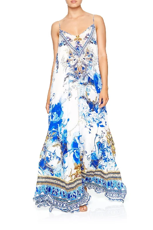 LONG DRESS WITH SHEER UNDERLAY SAINT GERMAINE
