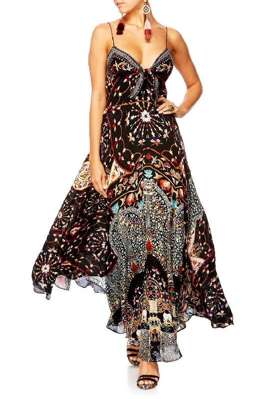 LONG DRESS WITH TIE FRONT CHAMBER OF REFLECTIONS
