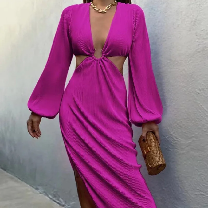 Fashion Pleated Waistless Women's Dresses