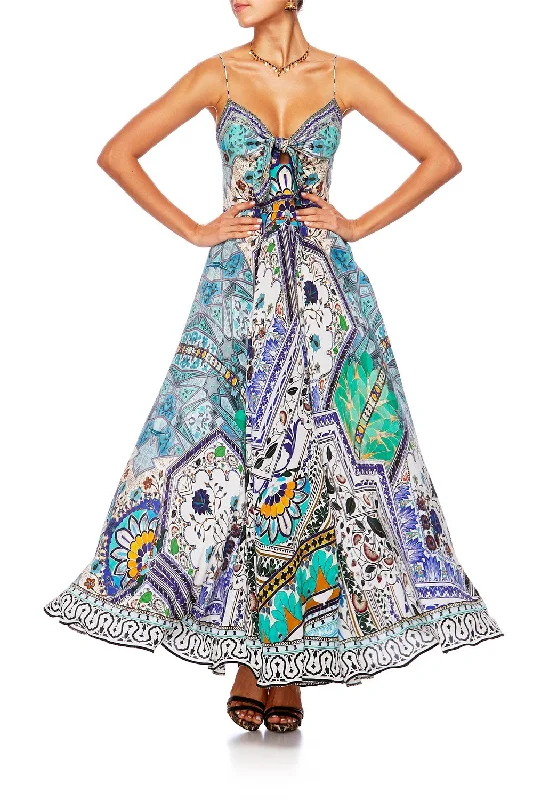 LONG DRESS WITH TIE FRONT EVERLASTING UDAIPUR