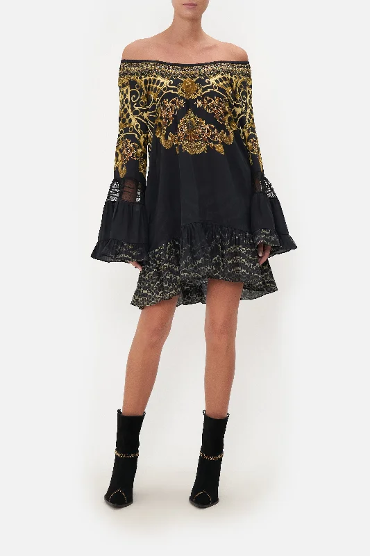 A LINE FRILL DRESS SHADOWS OF ARMADA
