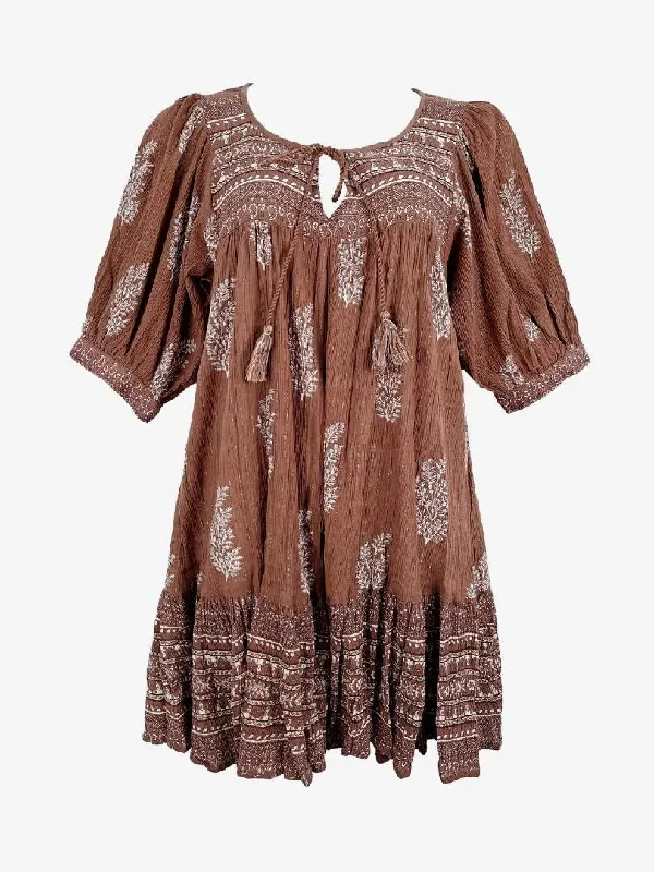 Daughters of India Mocha Relaxed Boho Dress Size M
