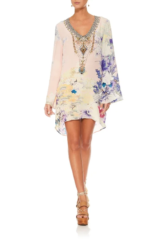 V-NECK SCOOP BACK DRESS HARAJUKU HEIRESS