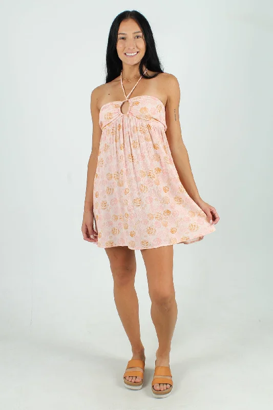 Sea Life Shells Halter Dress