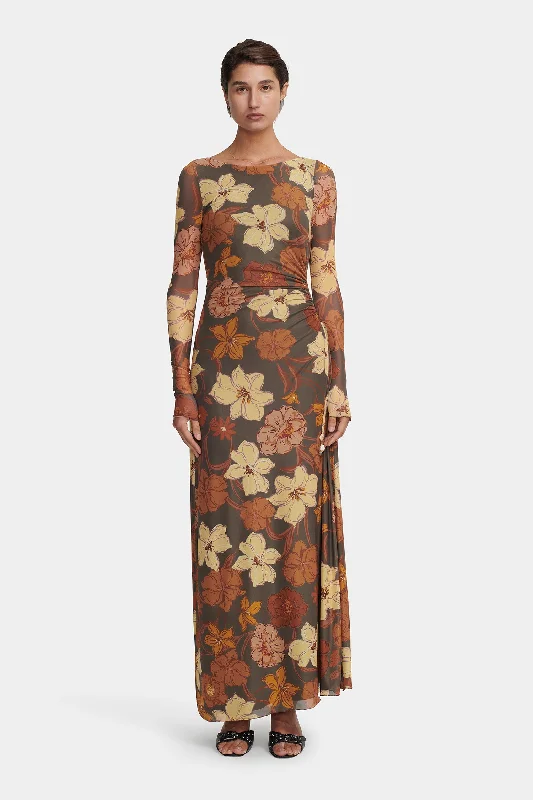 Zee Dress Moss Floral
