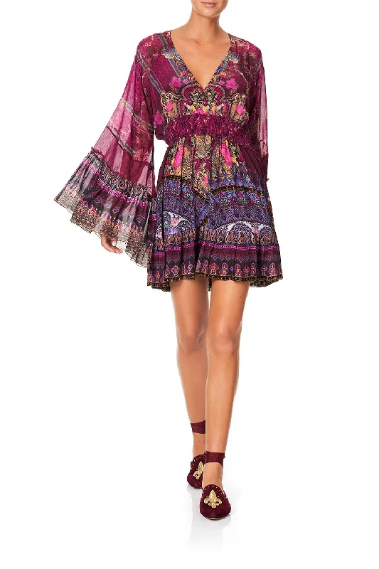 FLARED DRESS WITH SHIRRED WAISTBAND DEUGHTER'S DESTINY