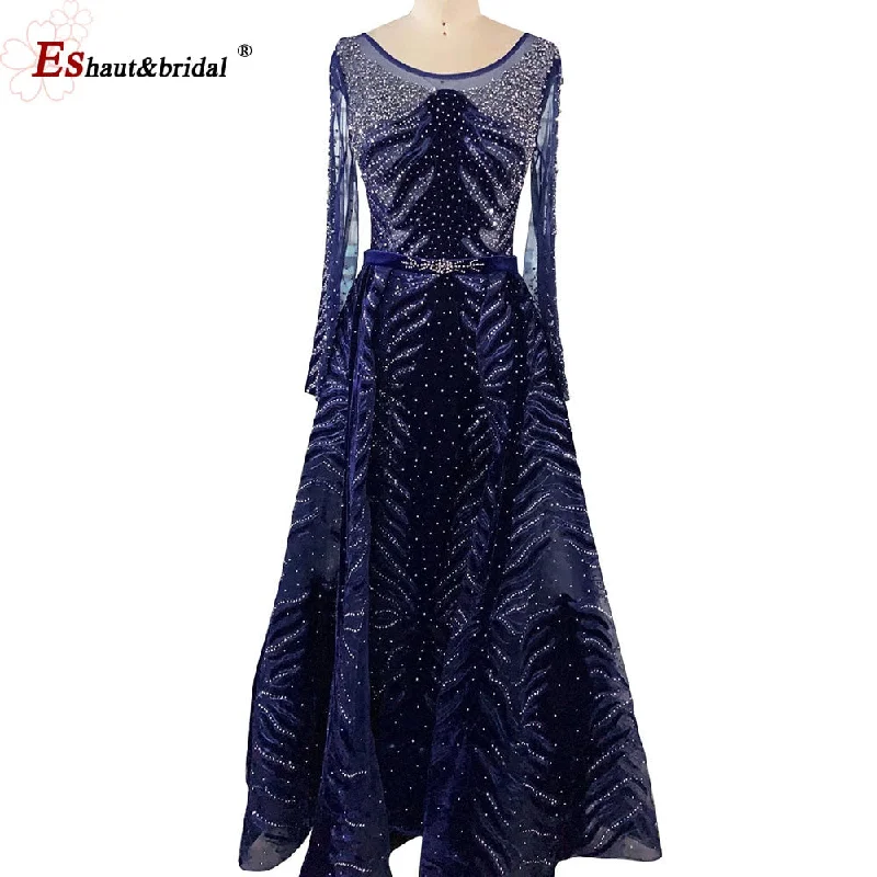 Navy-O neck