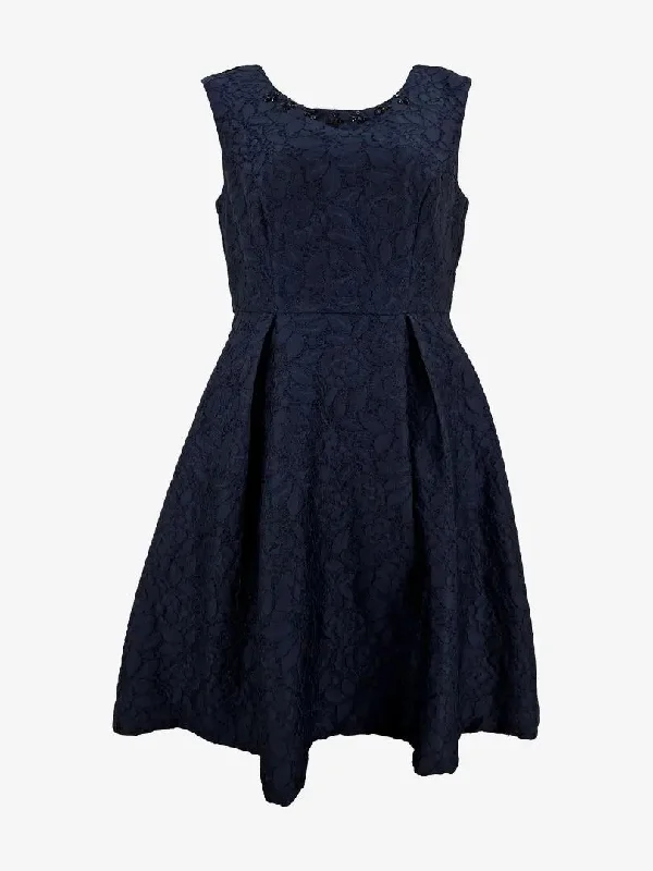Review Lace Neck Embellished Dress Size 12