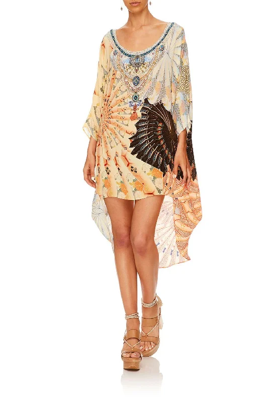 SCOOP BACK HEM DRESS FOR THE FANS