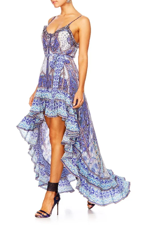 HIGH LOW BUTTON DOWN DRESS WINGS TO FLY