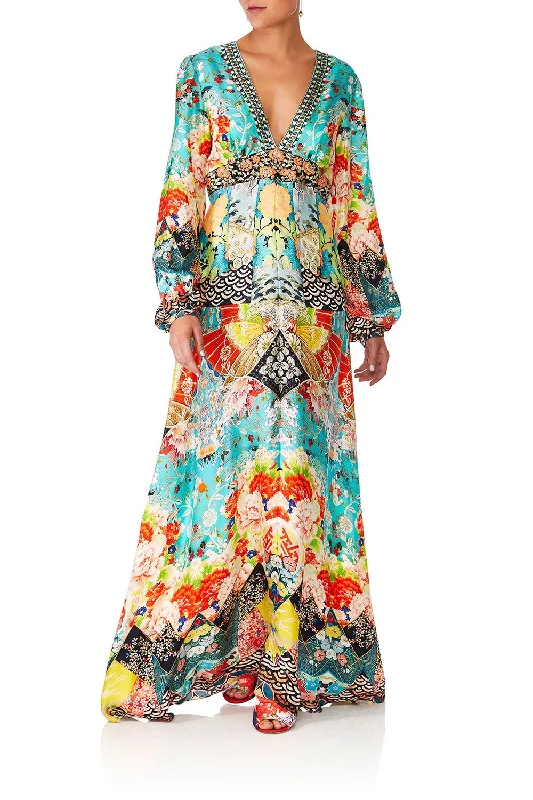 PRINTED LANTERN SLEEVE DRESS GALAXY GIRL