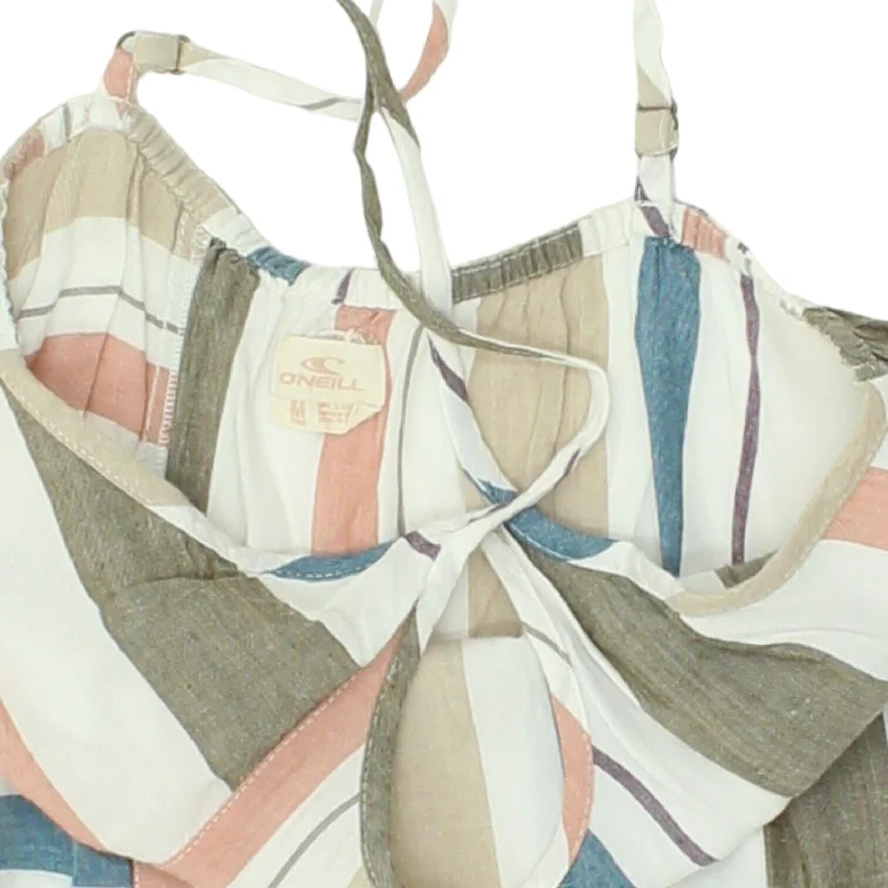 O'Neill Womens Striped Asymmetrical Strap Dress | Vintage Surfwear Beach VTG