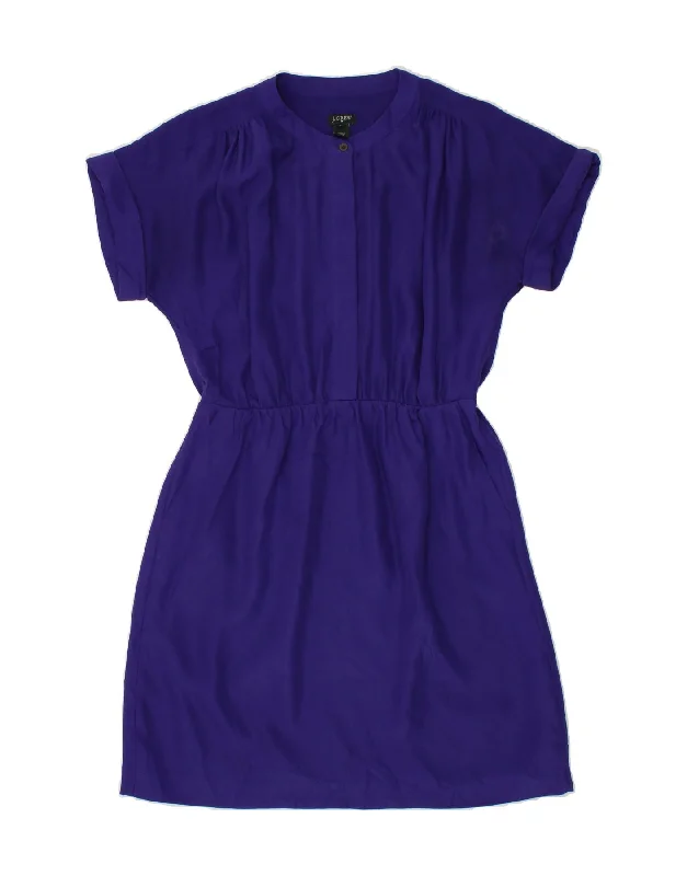 J. CREW Womens A-Line Dress UK 10 Small Purple Polyester
