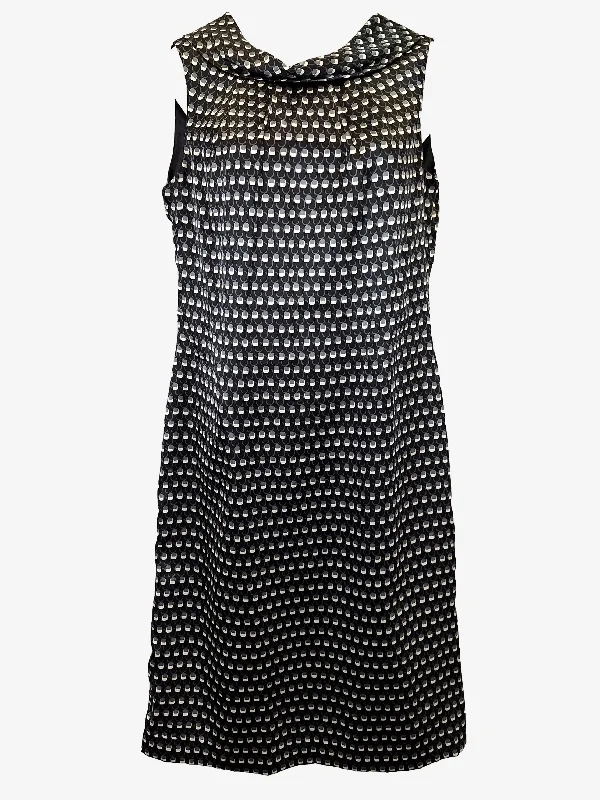 Trent Nathan Silky Geometric Drape Evening Dress Size 10