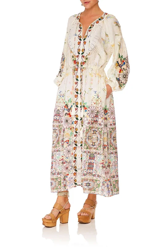 LOOSE FIT DRESS WITH TIES TIME AFTER TIME