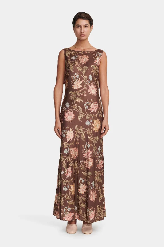 Chloe Dress Carob Floral