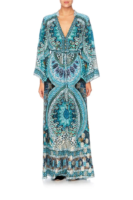 DRAWSTRING BUTTON UP DRESS TURN ON THE CHARM