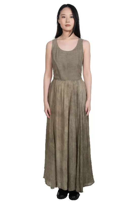 Round Neckline Halter Dress
