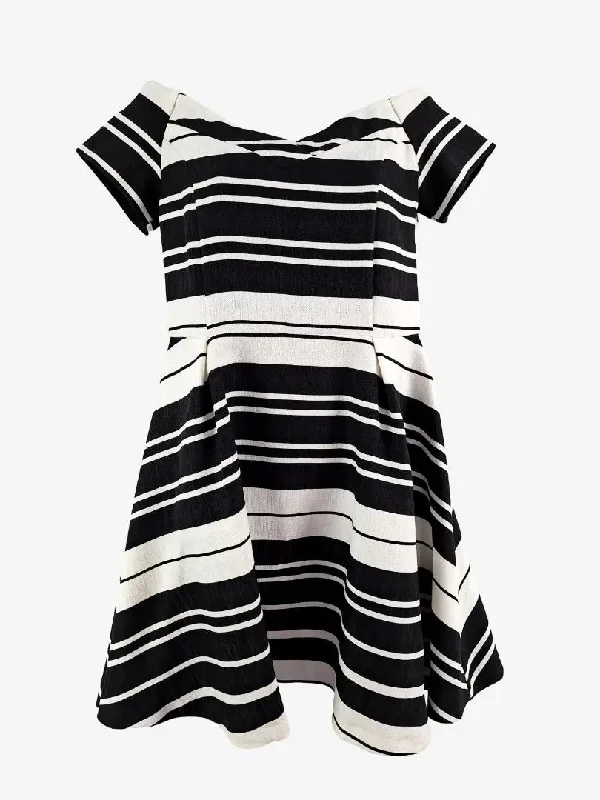 Oasis Off Shoulder Flared Skater Dress Size 12