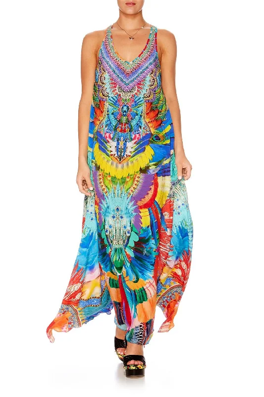 VNECK RACER BACK DRESS SHOW GIRL