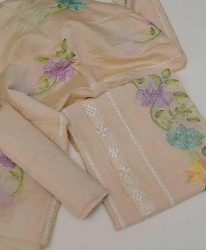 Paper Cotton Embroidered 3 PC Dress