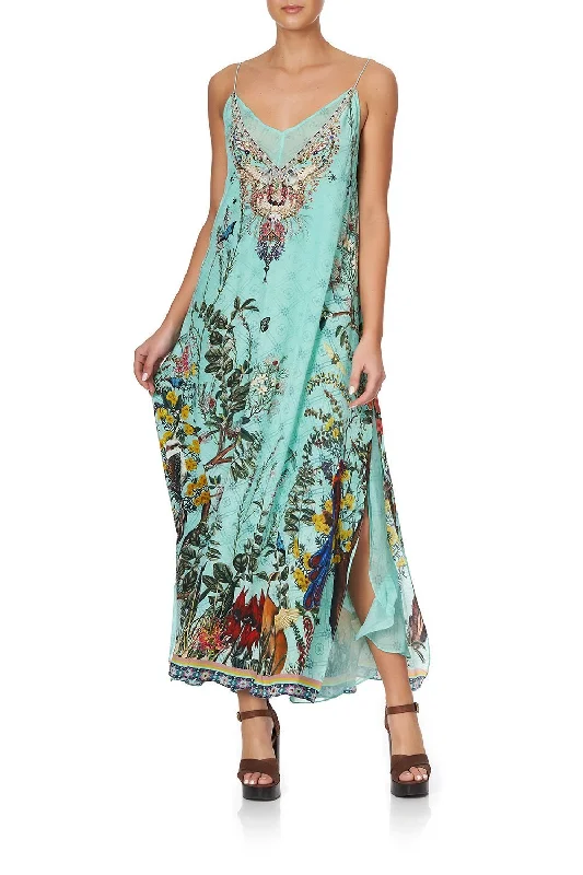 LONG DRESS WITH SHEER UNDERLAY MILLAS BACKYARD