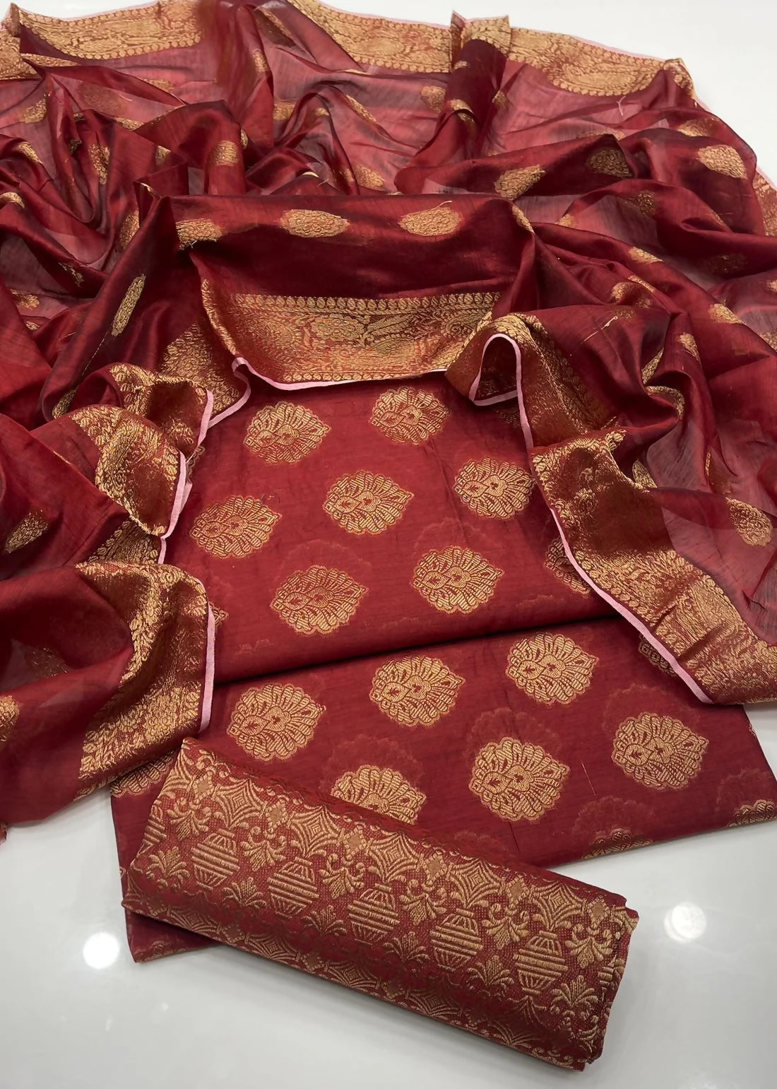 3-piece Paper Cotton Dress Jacquard 03