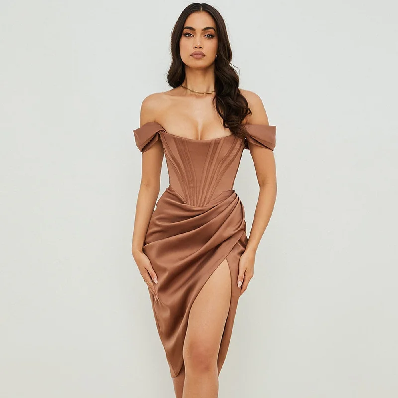 2021 New Women Dress Sexy Elegant Summer Autumn Party Evening Dresses Bodycon Slash Sleeve Clothes 2021 New Women Dress Sexy Elegant Summer Autumn Party Evening Dresses Bodycon Slash Sleeve Clothes