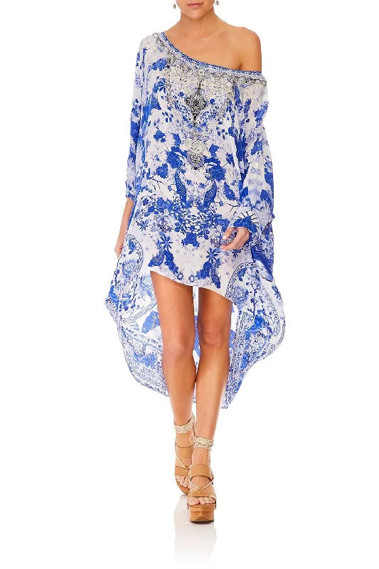 SCOOP BACK HEM DRESS THE FAN SEA