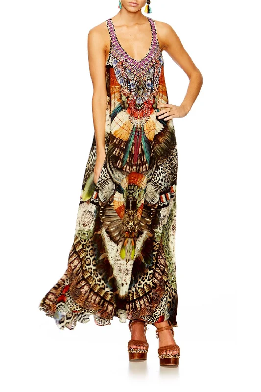 V NECK RACER BACK DRESS LIGHT MY FIRE
