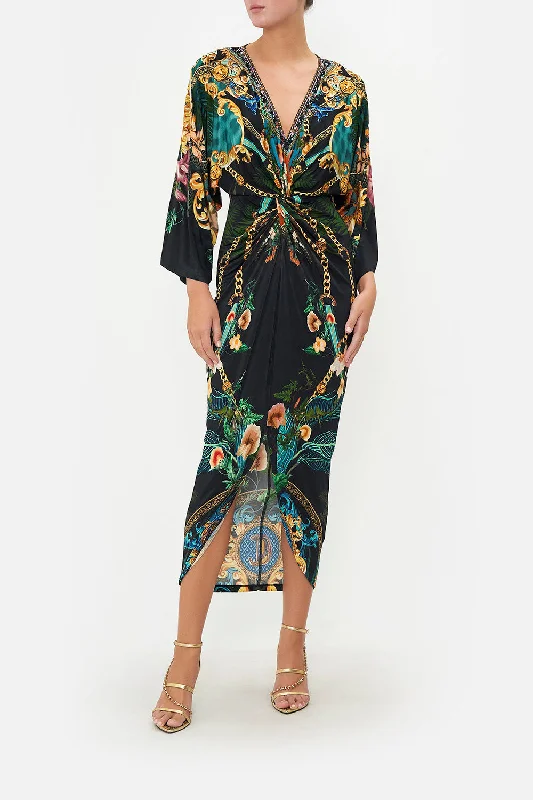 LONG SPLIT FRONT TWIST DRESS FEARLESS FELIS