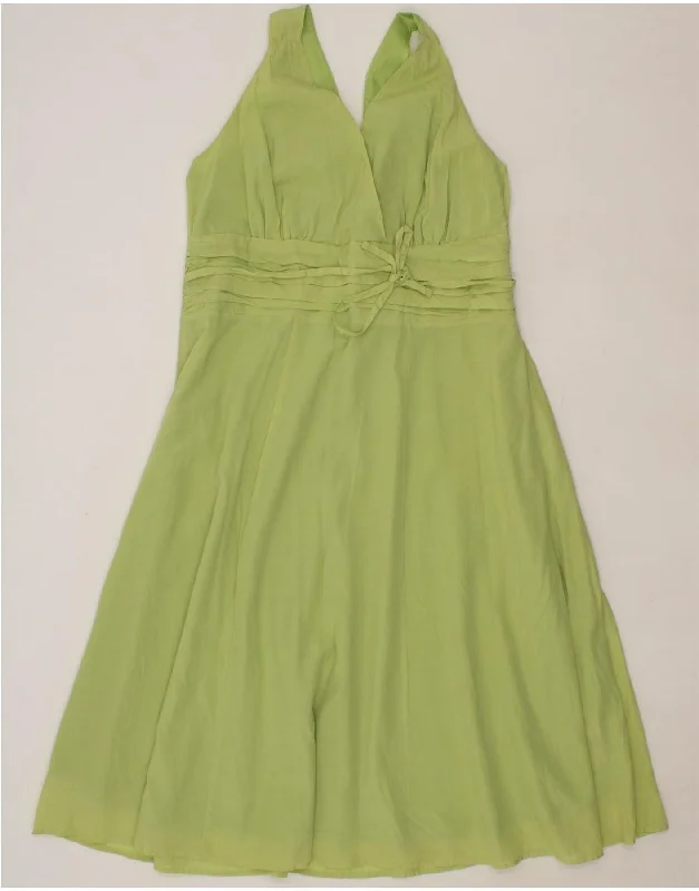 ANN HARVEY Womens Sleeveless A-Line Dress UK 18 XL Green Viscose