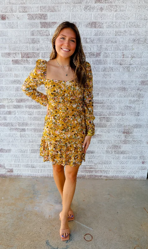 Saved By The Dress - Back Tie Floral Print Dress