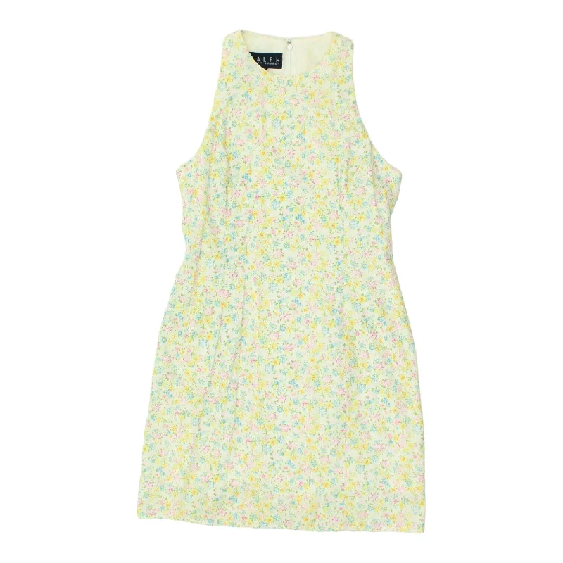 Ralph Lauren Womens Sleeveless Floral Shift Dress | Vintage Summer Designer VTG