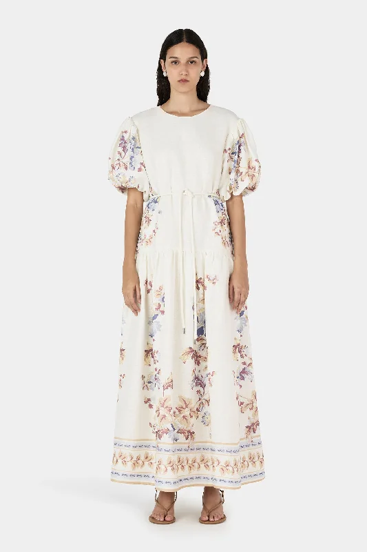 Michelle Linen Dress Hawaiian Tablecloth