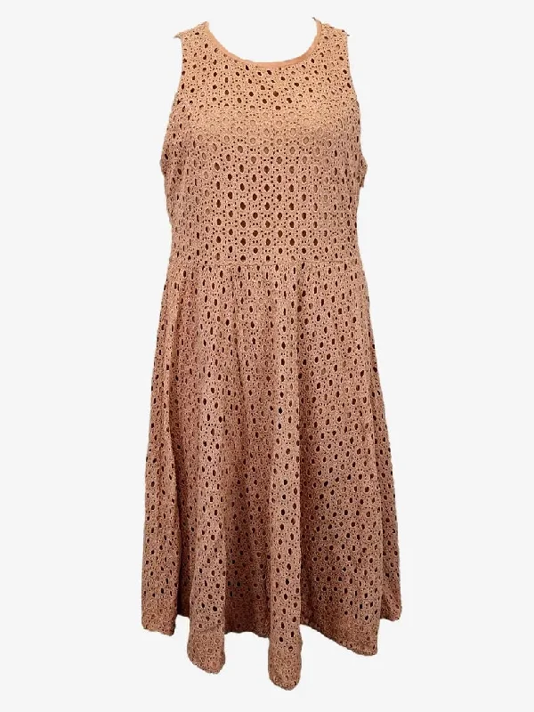 Noa Noa Dusty Peach Eyelet Skater Dress Size M