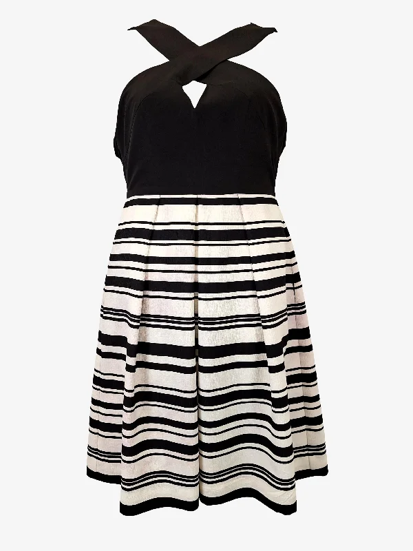 Pilgrim Crossover Keyhole Striped Cocktail Dress Size 10
