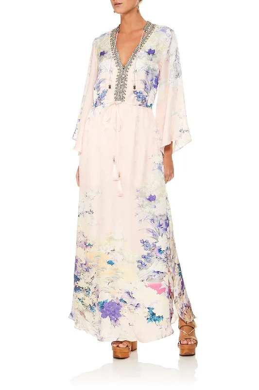 DRAWSTRING BUTTON UP DRESS HARAJUKU HEIRESS