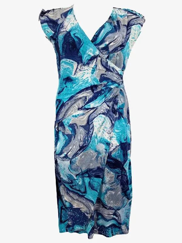 Sacha Drake Blue Marble Summer Dress Size 12